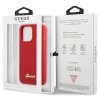 Guess GUHCP13XLSLMGRE iPhone 13 Pro Max 6.7 czerwony/burgundy hard case Silicone Vintage Gold Logo
